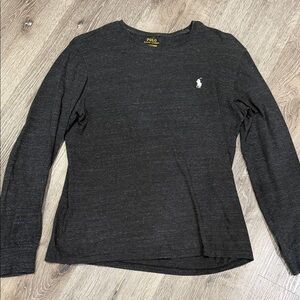 Polo by Ralph Lauren Men's Charcoal Long Sleeve Tee